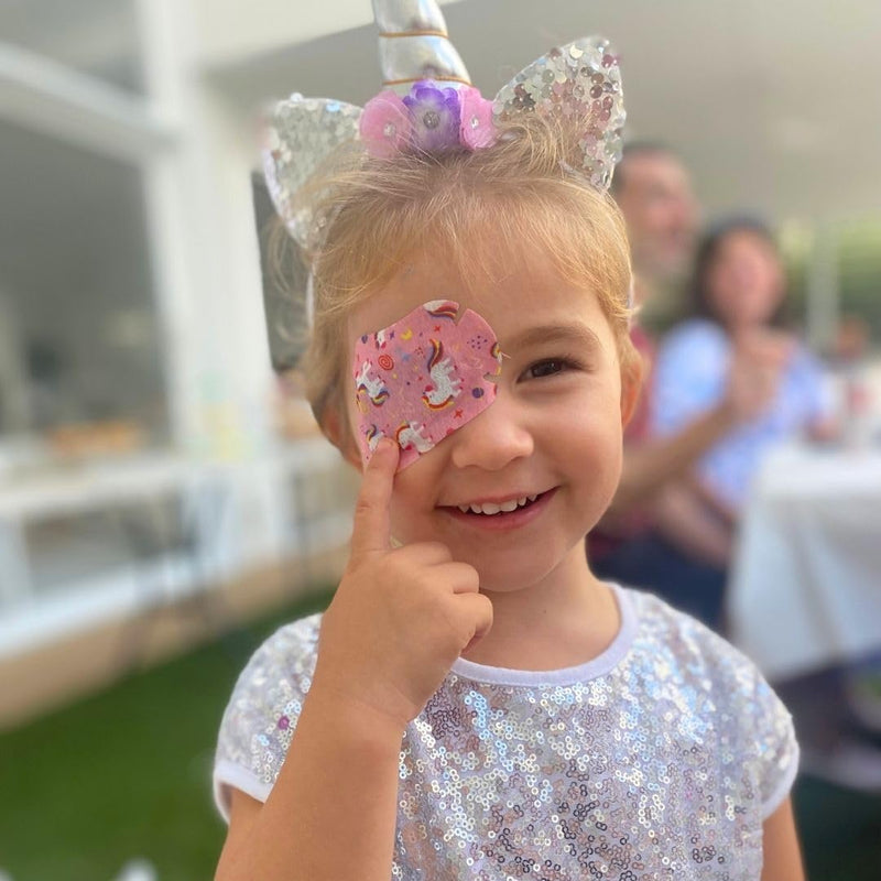 [Australia] - HIDE&SEE Kids Skincare Eye Patches - Lazy Eye & Amblyopia Treatment (Unicorn World) - Hypoallergenic, Fun & Comfortable (50 Pack) Unicorn World 