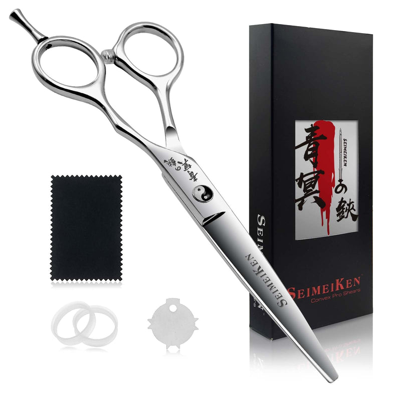 Professional Hair Cutting Scissors - 6” SUS440A Stainless Steel Hair Shears for Cutting - Convex Blade for Ultra-Sharp Smooth Cuts for Hairdressing, Barbers, Salon Home Stylists