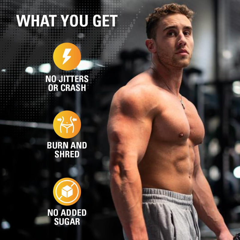 [Australia] - EHP Labs OxyShred Non Stimulant Pre Workout Powder - Stim Free Pre Workout, Caffeine Free Preworkout for Men & Women with L Glutamine & Acetyl L Carnitine - Peach, 60 Servings 