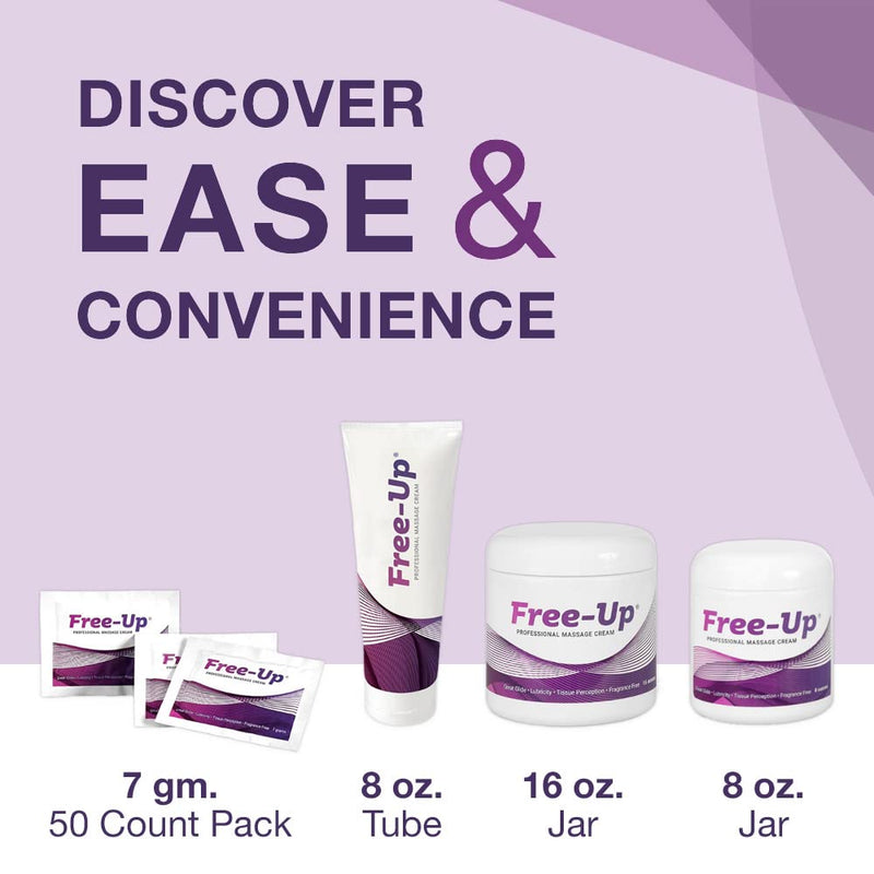 [Australia] - Free-Up-Professional Massage Cream, Fragrance-Free, Great Glide, Lubricity, Tissue Perception, Perfect for Physical Therapy, Massage Versatile, Non-Greasy, 8 Oz Tube, Made in USA 