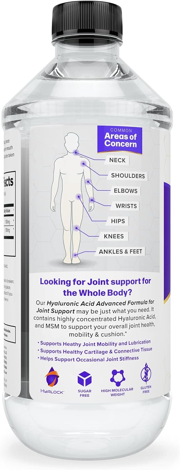 [Australia] - Hyalogic Hyaluronic Acid Joint Support Supplement (12 oz) ‚Äì Advanced Formula Joint Supplement ‚Äì MSM & 100 mg Hyaluronic Acid Supplements ‚Äì Joint Supplements for Women & Men for Overall Joint Health 