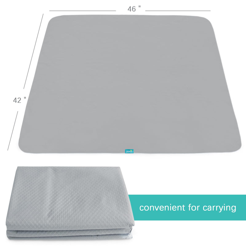[Australia] - Splat Mat 2 Pack for Under High Chair & Arts & Crafts & Eating Mess, Waterproof 42''×46'' Baby Playtime Anti-Slip High Chair Mat for Floor or Table, Reusable & Portable Splash Mat for Under High Chair Grey 
