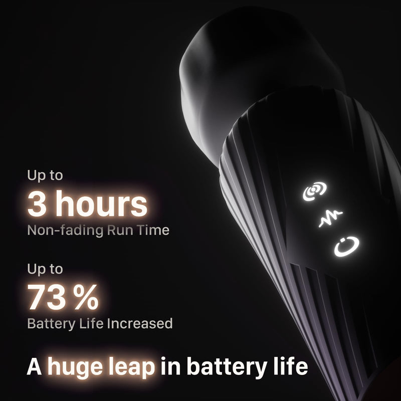 [Australia] - Massage Wand Handheld Cordless Massager - 3 Hrs Runtime & Quiet Powerful Waterproof - Deep Tissue Massager for Ultimate Relaxation Tool - 20 Modes 8 Speeds, Memory Feature, Gift (Black) Black 