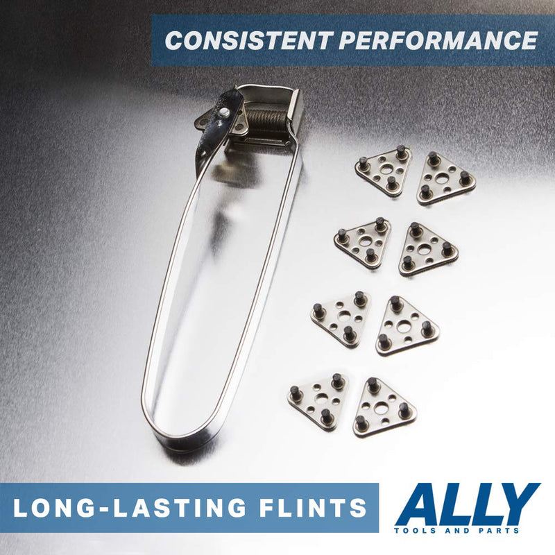 [Australia] - Ally Tools Triple Flint Striker with 9 Rotatable Triple Flints - Long Lasting Triple Flints Perfect as a Welding Striker, Flint Lighter, Torch Striker, Spark Lighter, Striker Lighter, and Striker 