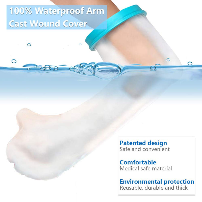 [Australia] - Kids Arm Cast Cover for Shower Bath Teens Waterproof and Watertight Cast Bandage Protector Bag for Broken Surgery Wound Arm, Hands, Wrists,Protector Bag (S-17.5inches) S-17.5 Inch 