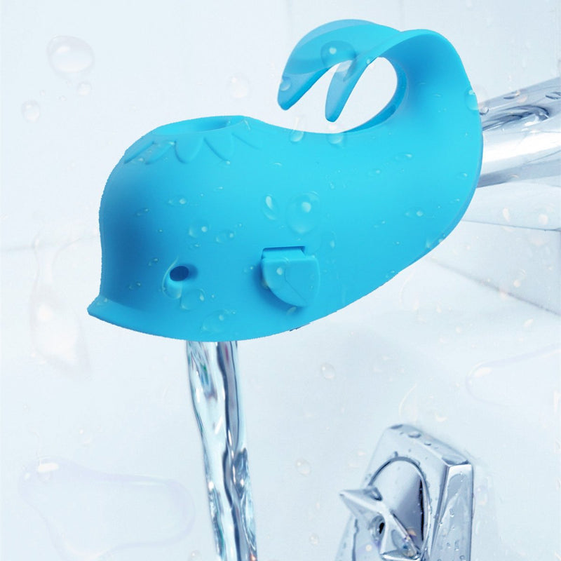 [Australia] - Bath Spout Cover, Faucet Cover Baby Bathroom Tub Faucet Cover Protector for Kids, Bathtub Spout Cover for Baby Kids Toddlers Protection Accessories Baby Safety Universal Bath Silicone Toys Whale Blue 
