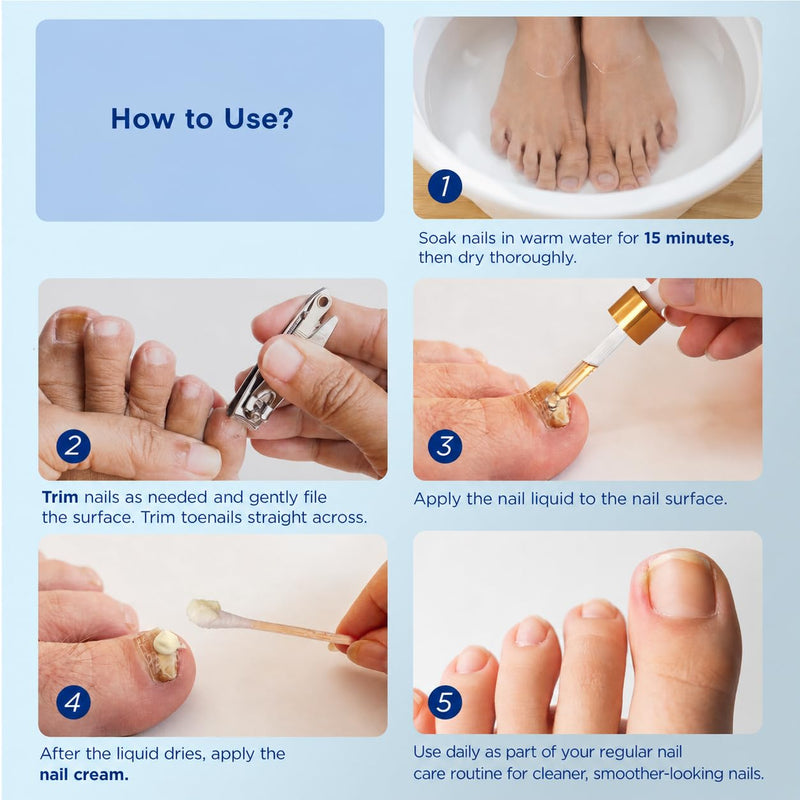 Natural Vine Nail Repair Care Kit: Nail Renewal Liquid 15mL and Nail Repair Cream 20g for Toenails and Fingernails, Extra Strength Nail Appearance Support with Botanical Extracts Liquid 15mL+Cream 20g