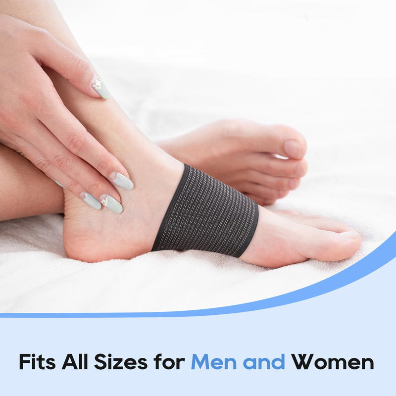 [Australia] - 1 Pair Copper Arch Support, Plantar Fasciitis Arch Support Compression Sleeves for Women & Men, Foot Brace for Feet Pain Relief, Swelling, Foot Care, Flat & Fallen Arches, High Arch 1 Pair 