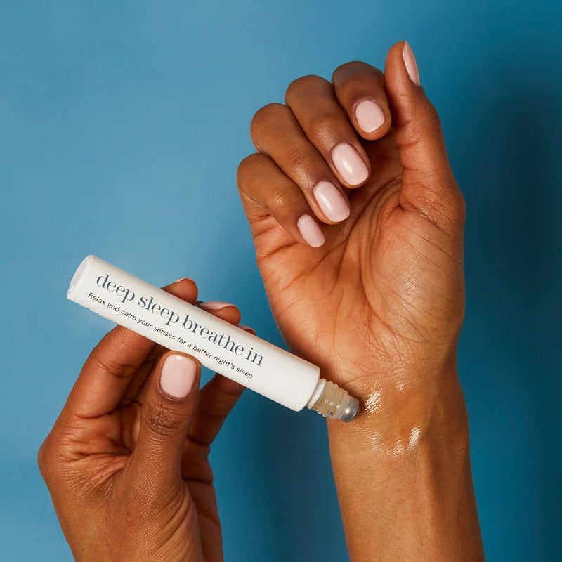This Works Deep Sleep Breathe in Roll-On 0.27 fl oz - Sleep & Tension Aid | Natural roll-on with Lavender, Camomile & Vetivert; glide onto pulse points to unwind and ease tension Breath In Set