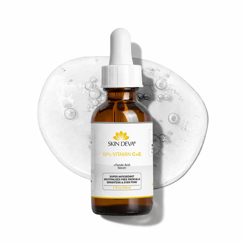 Skin Deva 10% Vitamin C Serum with Vitamin E & Ferulic Acid – Brightening Facial Serum with Hyaluronic Acid, Lightweight Formula for Even-Looking Skin - Pack of 2 2 Fl Oz (Pack of 1)