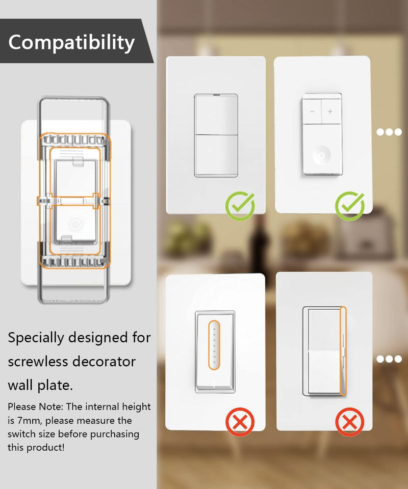 [Australia] - Light Switch Guard for Screwless Wall Plate, ILIVABLE Child Proof Self-Adhesive Rocker Switch Cover Prevents Kids or Accidental Turned On/Off Switch While Allowing Access (Clear, 1 Pack) 