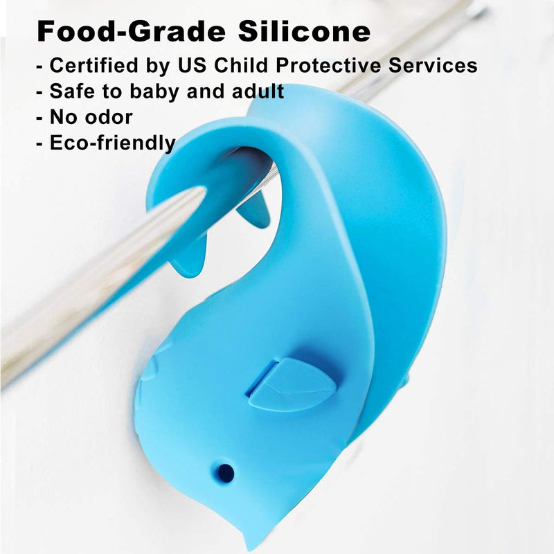 [Australia] - Bath Spout Cover, Faucet Cover Baby Bathroom Tub Faucet Cover Protector for Kids, Bathtub Spout Cover for Baby Kids Toddlers Protection Accessories Baby Safety Universal Bath Silicone Toys Whale Blue 