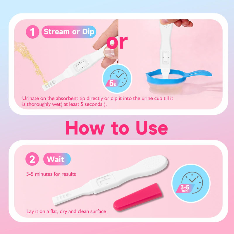 Early Detection Pregnancy Tests, 5 Count HCG Tests for Home Use, Midstream Early Detection Test, Accurate Fast Results Testing Kit
