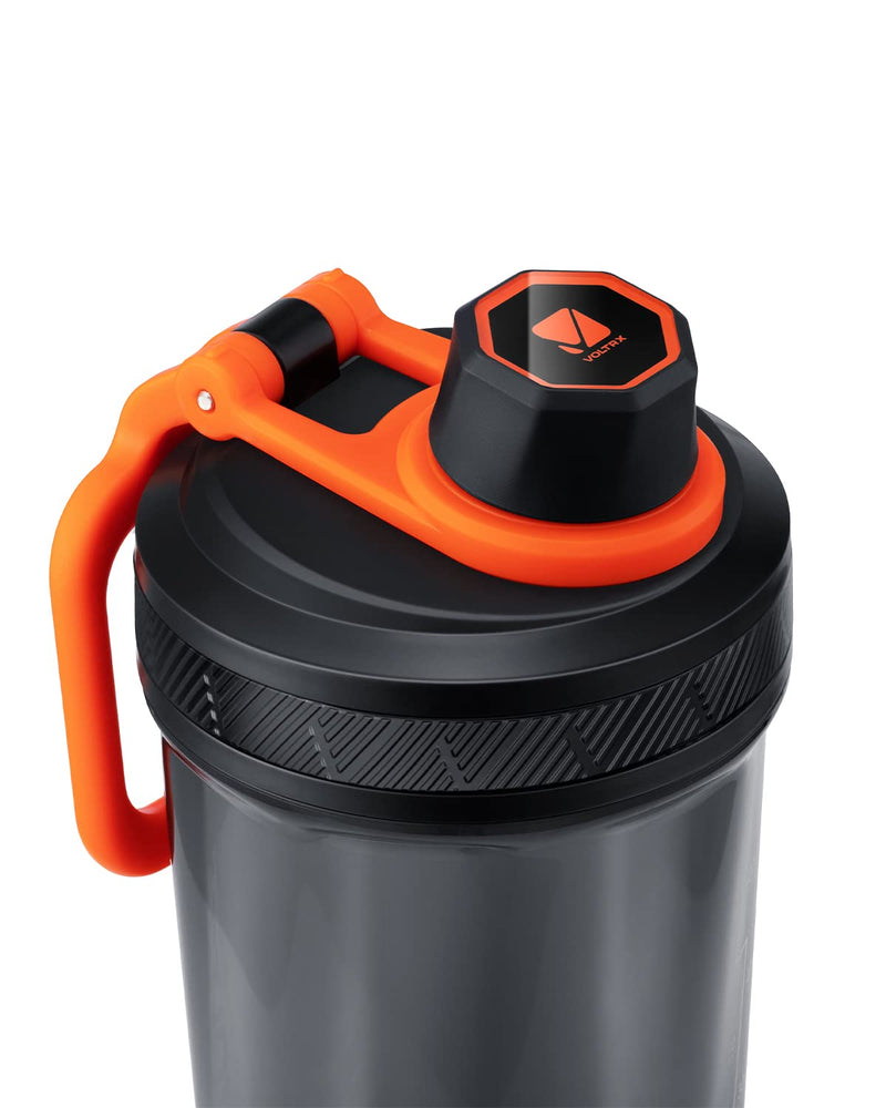 [Australia] - VOLTRX Electric Protein Shaker Bottle - USB Rechargeable Mixer Cup for Shakes and Meal Replacements, BPA-Free Tritan, 24oz orange 