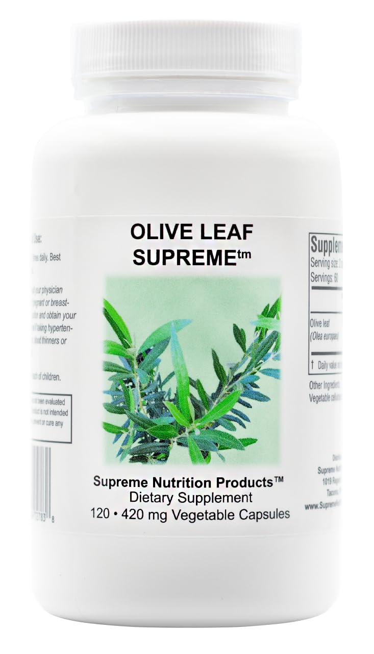 [Australia] - Supreme Nutrition Olive Leaf Supreme, 120 Pure Olive Leaf Vegetarian Capsules 120 Count (Pack of 1) 