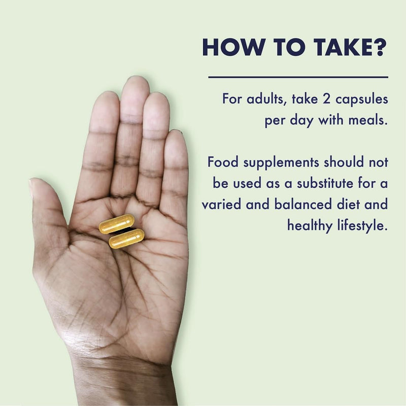 Higher Nature - Turmeric Capsules High Strength - Powerful Support - Tumeric Curcumin Supplement - Vegan - 60 Capsules