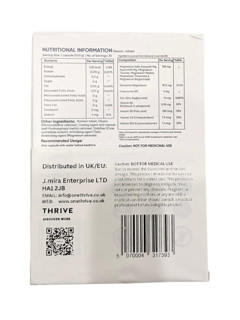 Magnesium Pro Complex 710mg 6-in-1 | High Strength, Enhanced Absorption (Aquamin & Bisglycinate) | Time Release | Sleep, Muscle, Nerve & Energy Support (30 Count (Pack of 1)) 30 count (Pack of 1)