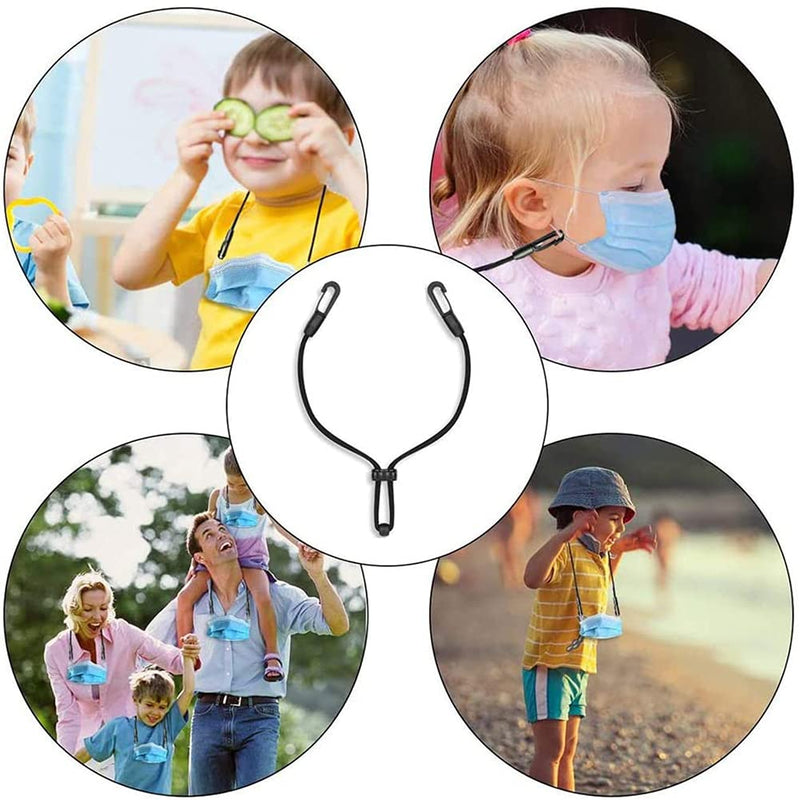 [Australia] - Mask Extender Lanyard,Anti-Tightening Comfortable Ear Strap Extension Hook Black 4 PCS 