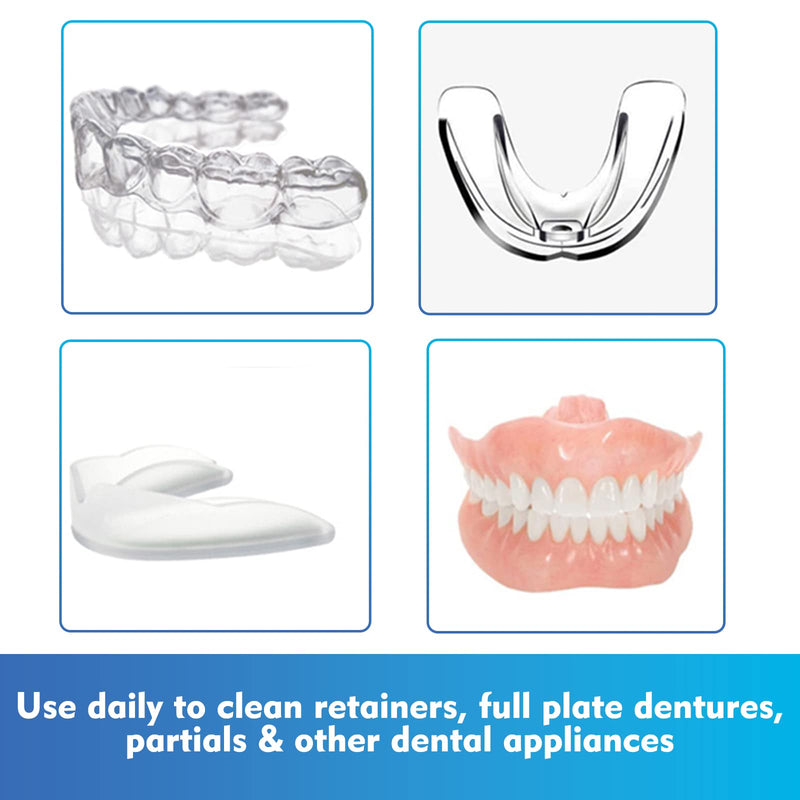 [Australia] - Aligner Cleaner, Denture Cleaner and Whitener Paste Foam Perfect for Sports Mouth Guard and Denture, Fast-Acting Alternative to Retainer Cleaner Tablets, Whitens Teeth and Fights Bad Breath 2 Pack 2 Fl Oz (Pack of 2) 