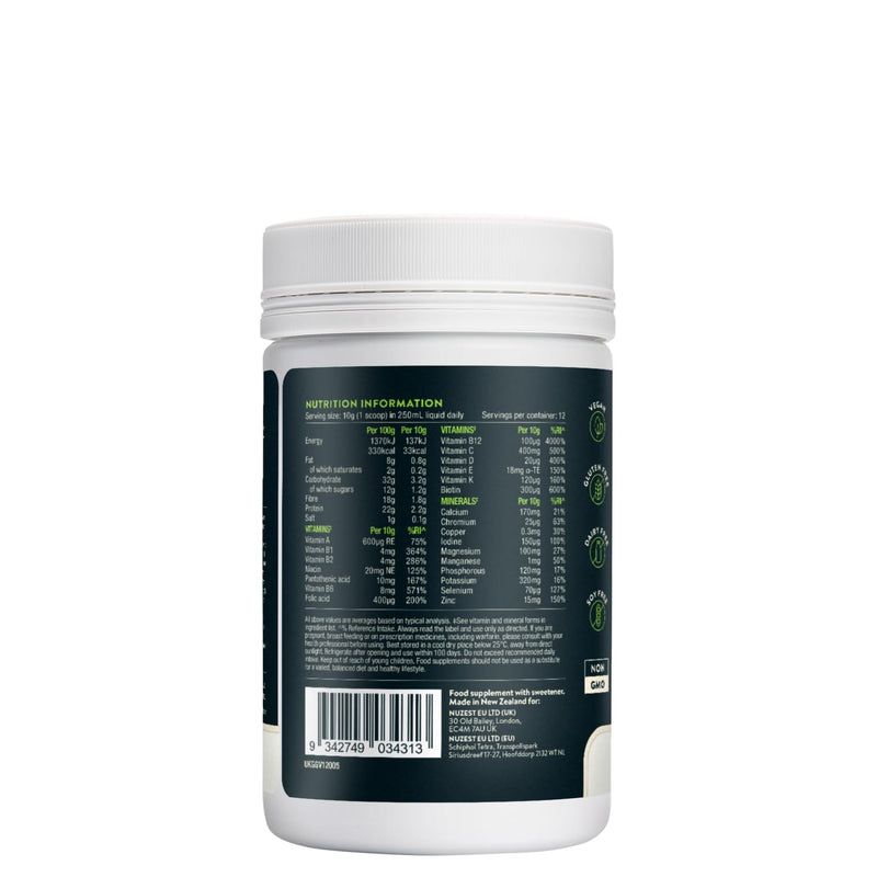 Greens Powder by Nuzest – Good Green Vitality – Filled with Vitamins, Minerals & Superfoods – Vegan Multivitamin Greens Drink - Gluten Free - Dairy Free - 120g - 10 Servings 120 g (Pack of 1)
