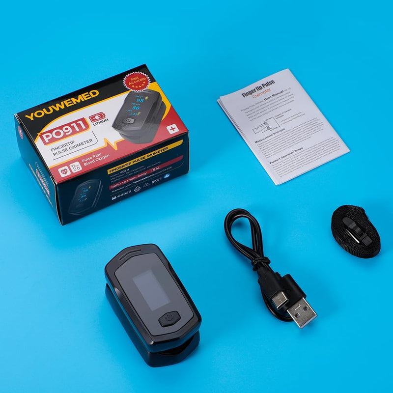 oxygen saturation oximeter - FINGERTIP OXIMETER Pulse Oximeter Fingertip Rechargeable Blood Oxygen for Adults and Children Black