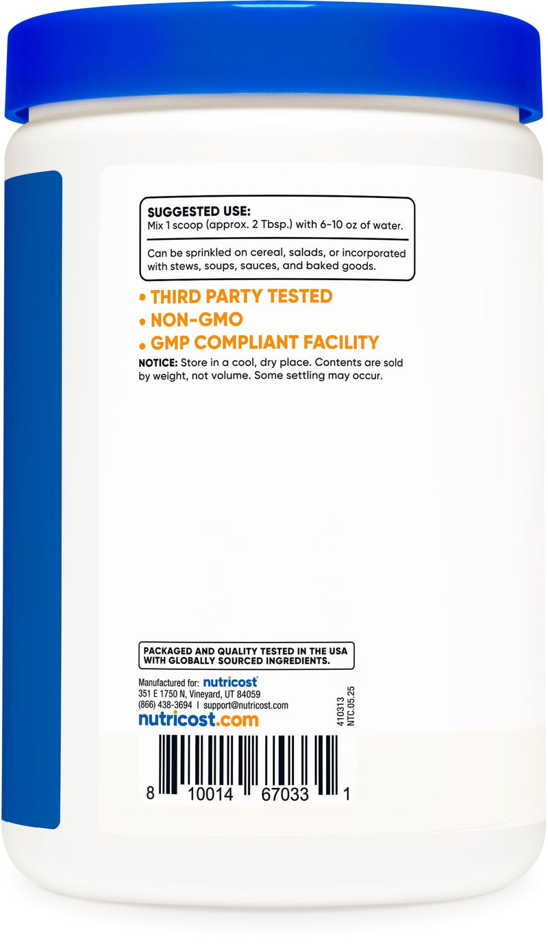 [Australia] - Nutricost Brewers Yeast Powder 1LB (16oz) - Non-GMO, Vegetarian Friendly 