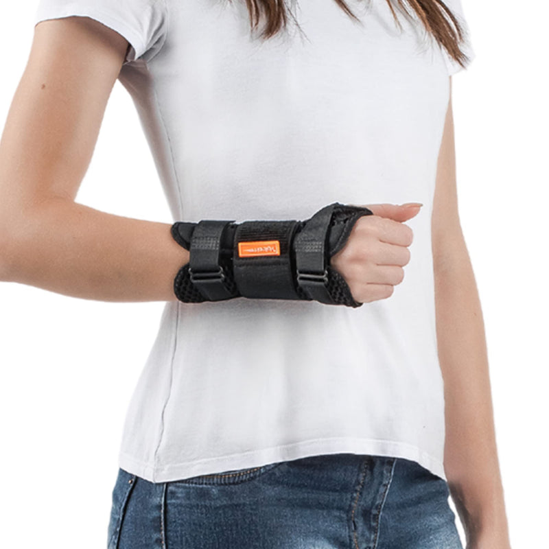 [Australia] - HIDROLIGHT - Comfort Air Orthosis for Right Hand Brace - Pain Relief Wristbands, or Tendonitis, Arthritis, Sprains, Carpal Tunnel - Non-Slip Grip, Adjustable Stripe, Wrist Support - Black, Small 1 