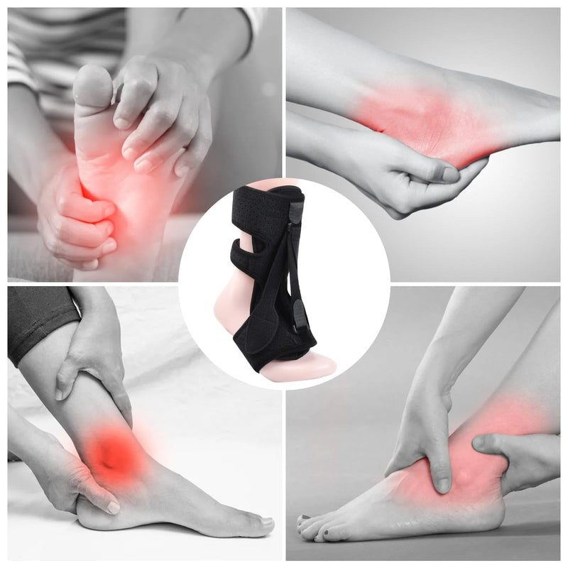 [Australia] - Fasciitis Night Splint, Plantar Fasciitis Night Splint Foot Splint, Plantar Fasciitis Orthosis, Ankle Splint with Adjustable Straps, Orthosis Splint Relief Achilles Tendonitis, Foot Drop, Black 
