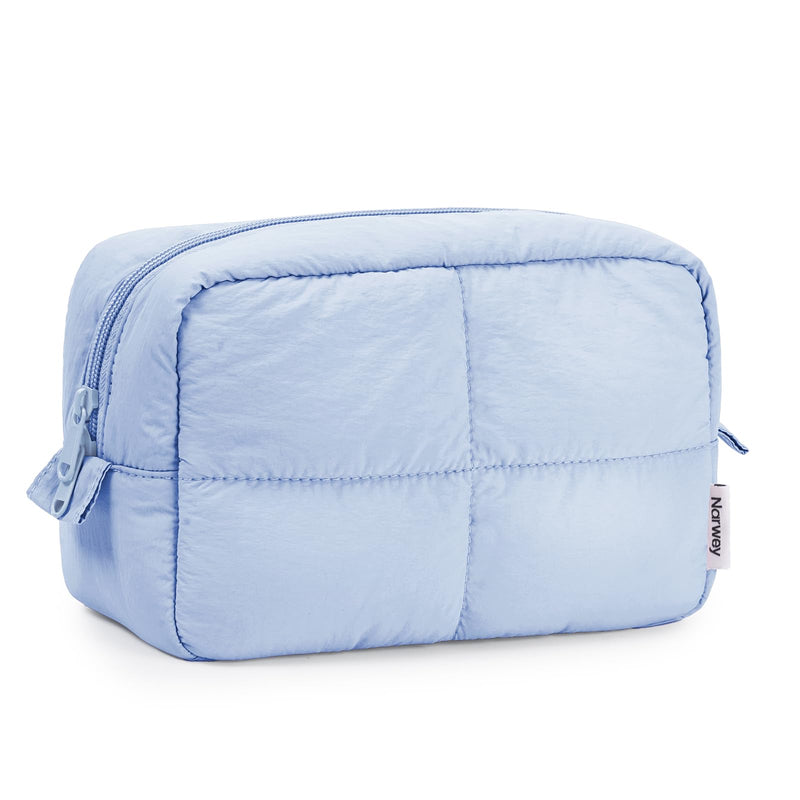 Narwey Puffer Travel Tote Bag with Puffy Makeup Bag