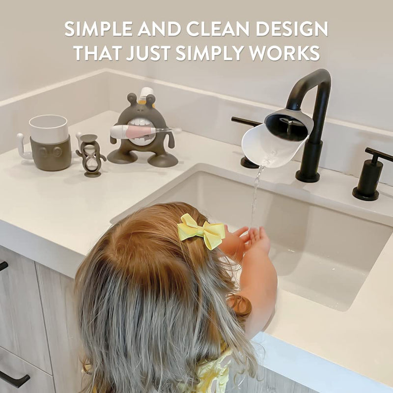 [Australia] - Prince Lionheart Fun and Safe Hand-Washing Solution | Faucet Extender for Babies and Toddlers | Fits Standard and Gooseneck Faucets | Galactic Grey 1 Pack 