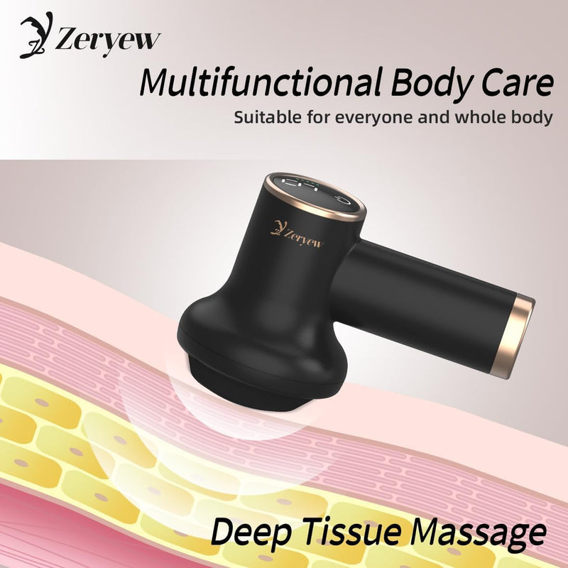 [Australia] - Cordless Cellulite Massager, Handheld Lymphatic Drainage Tool, Mini Body Sculpting Machine with 9 Speeds and 8 Massage Heads, Lymphatic Drainage Massage Tool for Legs Butt Belly Fat 