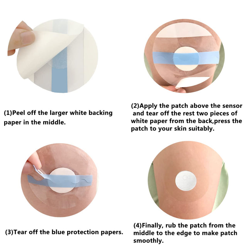 [Australia] - Sensor Covers for Libre 3, Waterproof-50 Pack Adhesive Patches,Transparent CGM Overpatch Tape Lasting to 14 Days-without Hole-HECHUAN 50 Count (Pack of 1) 