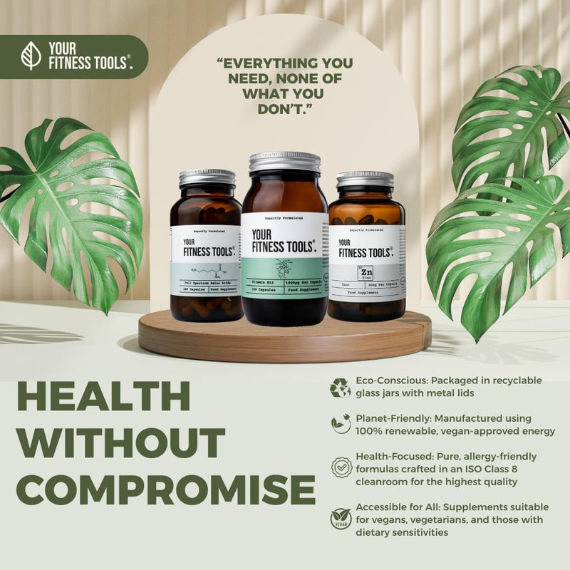 Vegan Vitamin B12 1000MCG | 120 x Methylcobalamin Vegan B12 Vitamin Capsules | High Strength Tablets | Contribute to The Reduction of Tiredness & Fatigue | Made in The UK