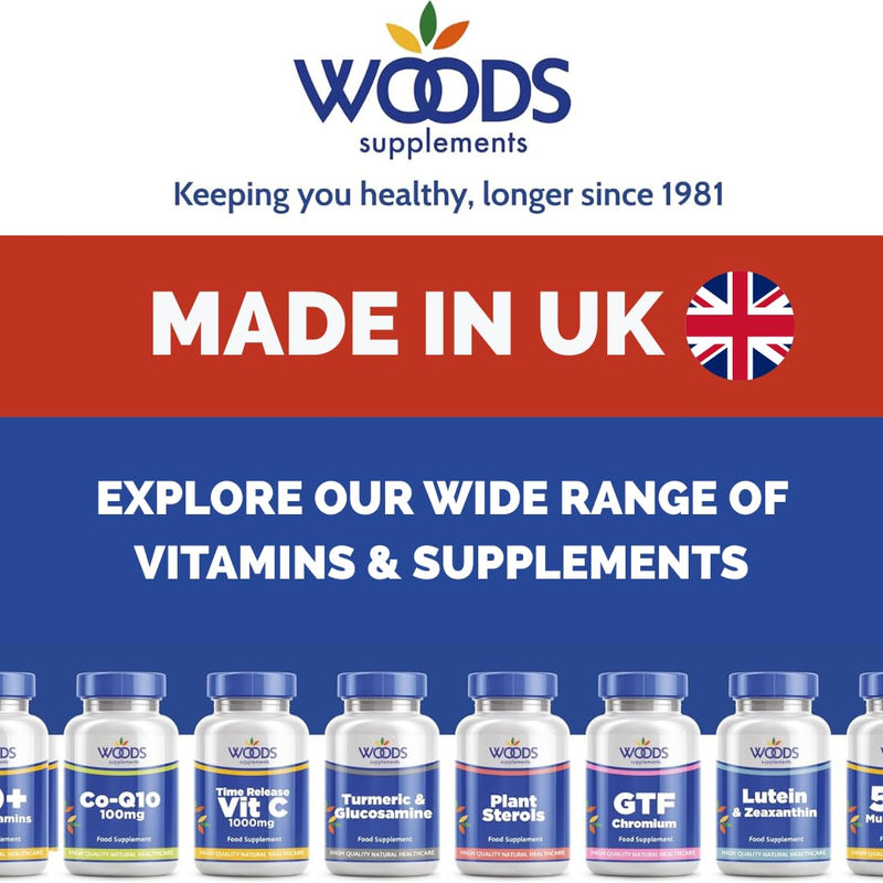 Woods Supplements - Multi Vitamin Tablets for Men & Women (180x). Combination of Multivitamins & Essential Minerals. Supply of Vitamin A, C, D & E. Immune System Booster Adult Multivitamin Over 70s 180