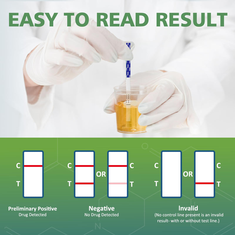 Carethetic THC Test Kit, 15 Pack Marijuana Urine Test Strips for Cannabis THC Metabolite Screening, Home Drug Test Strips with 5-Minute Results