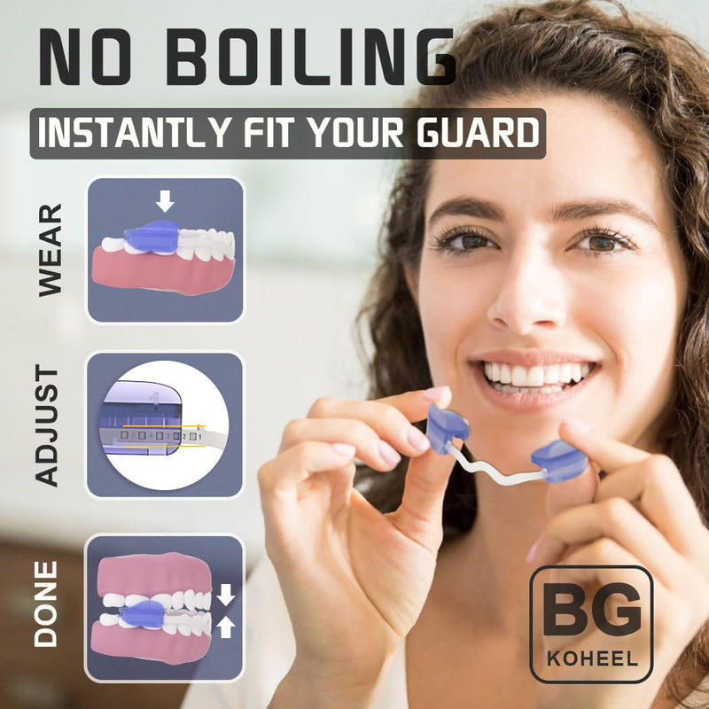 [Australia] - KOHEEL BG Adjustable Mouth Guard, No Boiling Night Guard, Stop Bruxism Dental Guard, 2 Count (Thick) thick 
