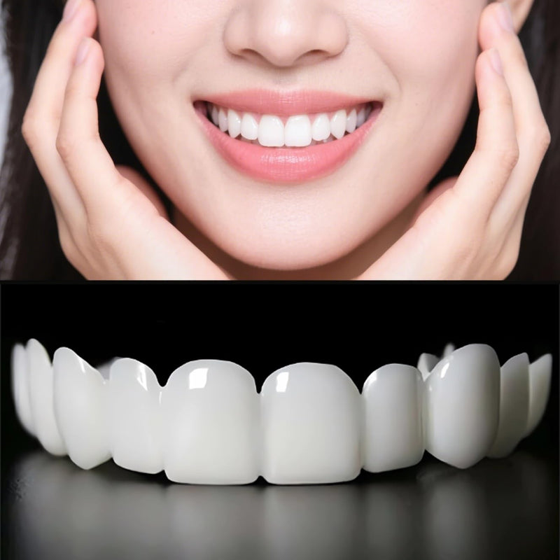 2 Pairs, Men's and Women's Temporary Cosmetic Confident Smile,Beautiful Smile(White) White
