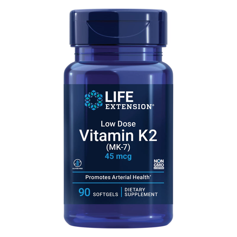 Life Extension Low Dose Vitamin K2 Heart Health and Magnesium for Heart, Bone, Metabolism Support