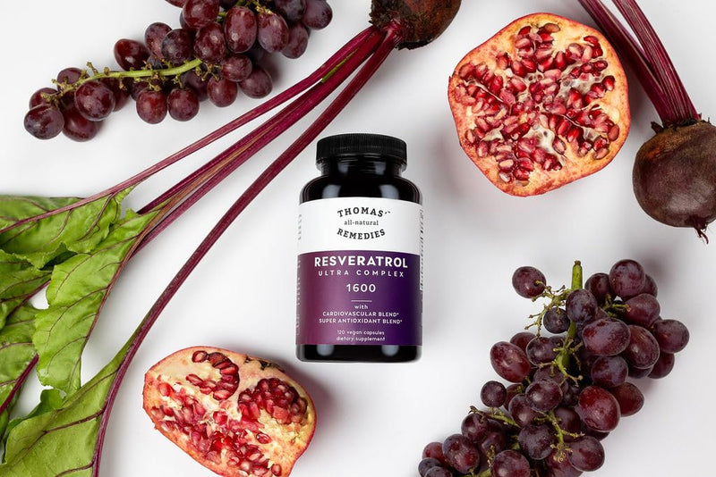 [Australia] - Thomas' all-natural Remedies Resveratrol 1600mg Organic Trans-Resveratrol Antioxidant Supplement with Organic Grape Seed Extract and Quercetin- Anti-Aging and Cardiovascular Support- 120 Capsules 