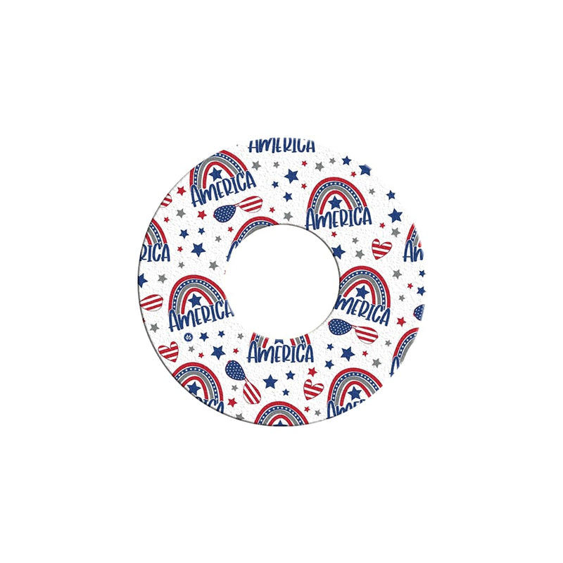 [Australia] - 4th July - Adhesive Patch for Libre 2 Sensor, Watertight, Freestyle Libre Transmitter, Peel Resistant, Hypoallergenic, Freestyle Libre 2 sensors Independence Day Pack of 5(Freestyle Libre) 
