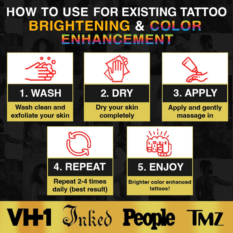 [Australia] - BLACK INK Advanced Color Enhancing Tattoo Aftercare + Daily Use Tattoo Brightener & Moisturizer Cream for All Skin Tones & Ink Colors • Organic & Vegan All-Natural Care Tattoo Lotion • Made in the USA 1.50 Fl Oz (Pack of 1) 