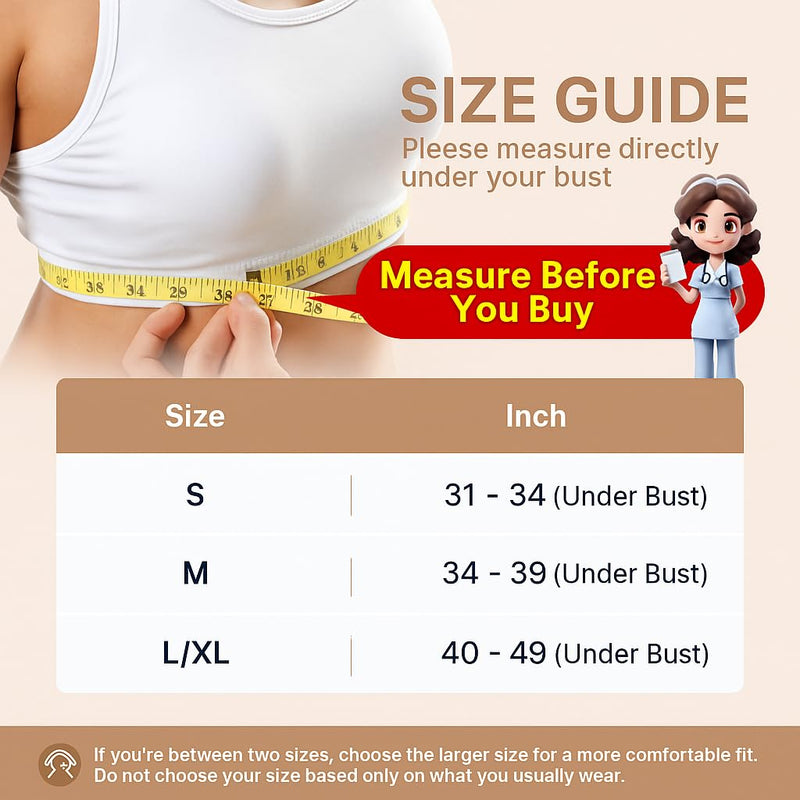 [Australia] - Fit Geno Posture Corrector for Women Invisilite: Invisible Lightweight Back Brace for Neck Shoulder & Upper Back Pain Relief - Improve Posture Correct Hunchback Slouching Under Clothes Medium Beige M (Under Bust 34"- 38") 