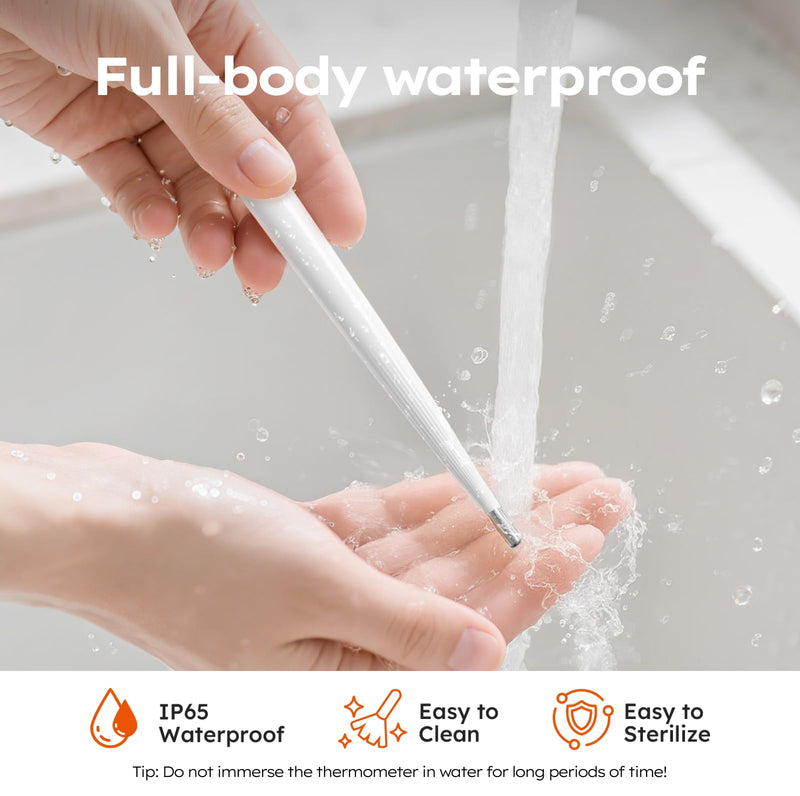 [Australia] - Oral Thermometer for Adults and KidsÔºåRechargeable Fast Reading Digital Thermometer with LED DisplayÔºåMedical-Grade Accurate Rectal Thermometer for Babies White 