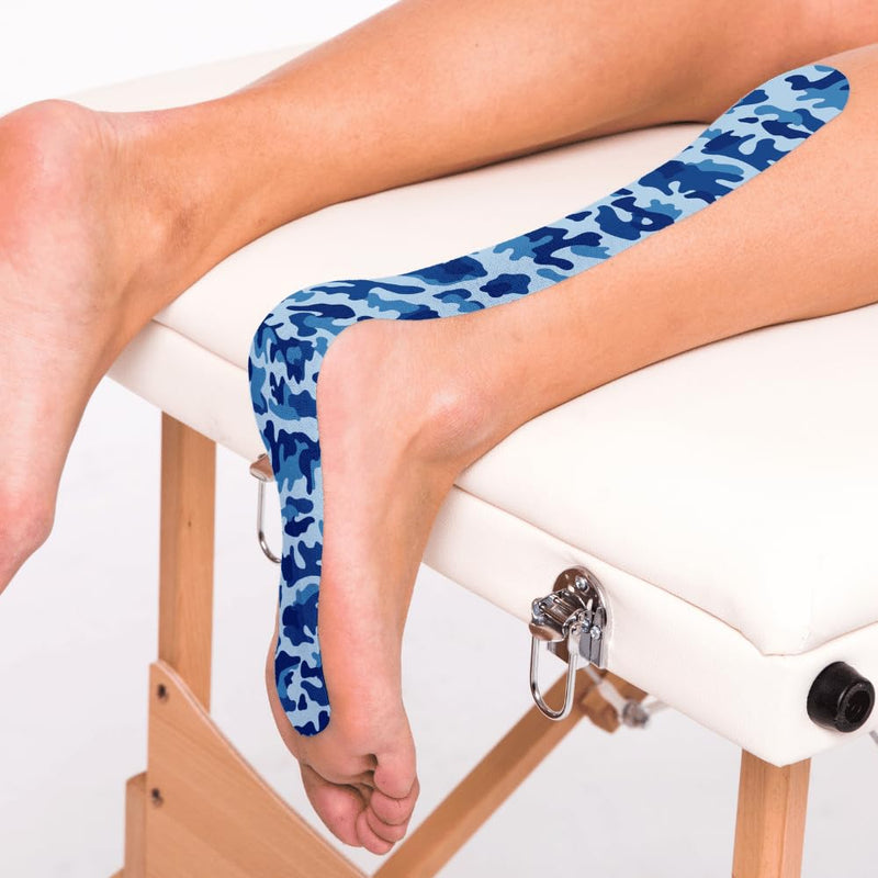 CureTape Art | Kinesiology Tape for Body Pain | Elastic Therapeutic | Waterproof Athletic | Long-Lasting Medical K (Army Blue) Army Blue