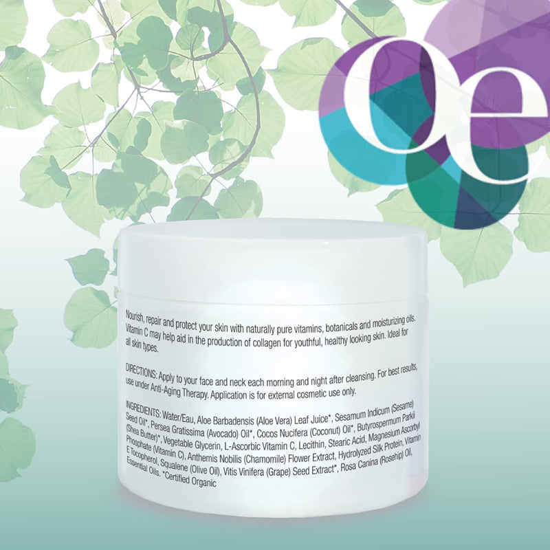 Organic Excellence Skin Renewal Therapy Vitamin C Face & Neck Cream, 2 oz