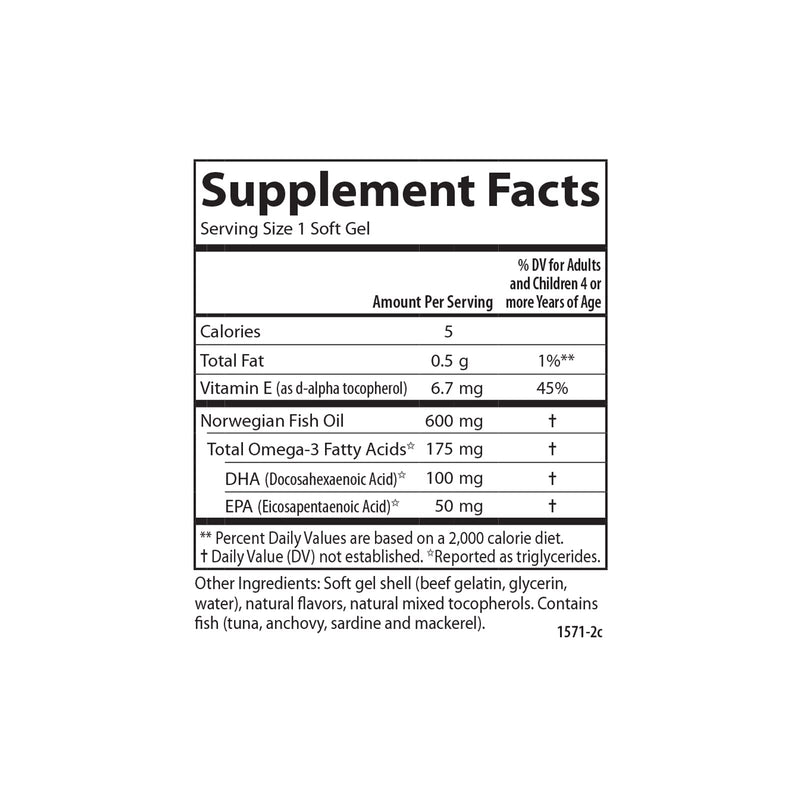 Carlson Kid's Chewable DHA, 100 mg, DHA, From Norway, 120 Chewable Softgels | Orange; Growth and Development; Wild Caught; Sustainably Sourced; Non-GMO 120 Count (Pack of 1)