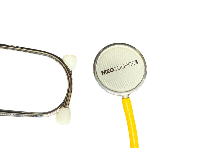 [Australia] - Stethoscope ‚Äì 22‚Äù Long Tubing, Lightweight Stethoscope with Aluminum Chestpiece ‚Äì Single Head, Acoustic Sound Yellow Doctors, Nurses, Students, Medical and Home Use 1 