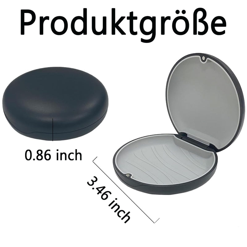 [Australia] - CPRNQY Pack of 2 Dental Splint Box, Braces Box, Braces Box, Dentures Container, Portable Dental Splint, for Storing Braces and Dentures When Used (Black) 