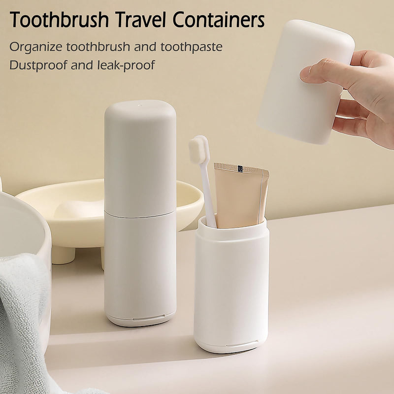 [Australia] - Toothbrush Travel Case，Portable Travel Toothbrush Holder，Toothbrush and Toothpaste Container for Traveling, Camping, Business Trip and School, Outdoor（1Pack） Grey 