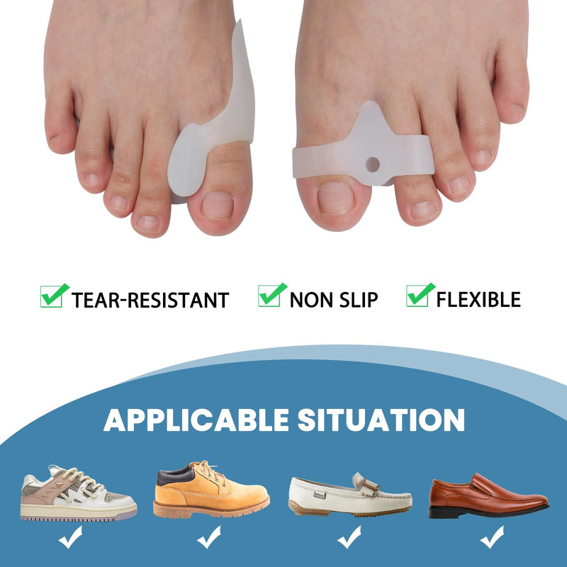 [Australia] - Hallux Valgus Correction Set, 6PCS Hallux Valgus Splint, Toe Separator Hallux Valgus Bandage, Bunion Corrector, Relieve Foot Joints/Bunion Pain for Men and Women Black, 6PCS 